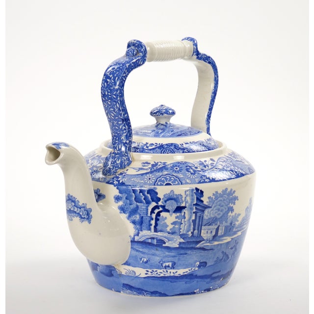 An impressive and unusually large Italian porcelain tea or coffee pot, made in Italy during the mid to late 20th century...