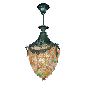 Pendant Glass Flowers Chandelier, 1950s