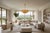 2020s Murano Chandelier Ceiling Light “Palmette” 82 Amber Murano Glasses, Two-Tier Design For Sale - Image 5 of 6