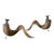 1990s Resin Ram Horn Candlesticks For Sale