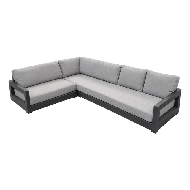 David Sutherland + John Hutton for Restoration Hardware Costa Aluminum Left-Arm L-Sectional, Outdoor For Sale