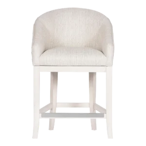 Ryder Counter Stool in Index Porcelain with Wood Flare Base & Casablanca Finish