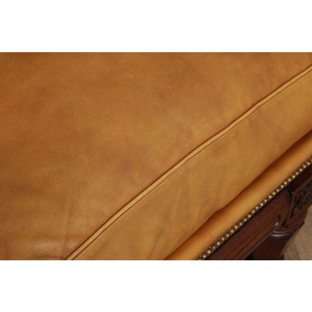 Antique English Regency Mahogany and Tufted Leather Sofa For Sale - Image 9 of 12