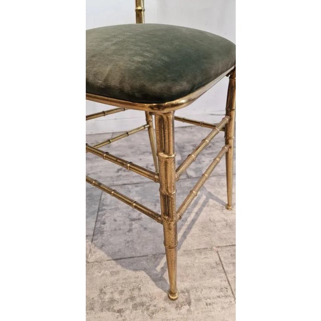 Gold French Faux Bamboo Opera Chairs, 1940s, Set of 2 For Sale - Image 8 of 10