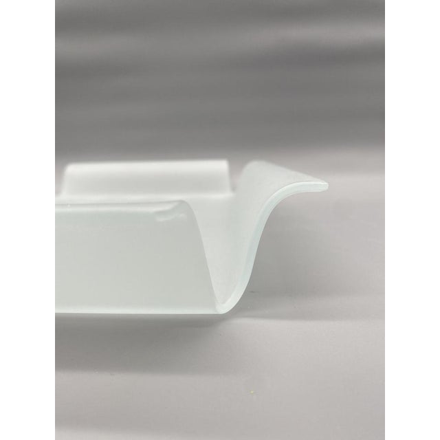 Frosted Glass Trays by Michele de Lucchi for Produzione Privata, 1990s, Set of 2 For Sale - Image 12 of 17