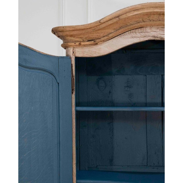 Small 18th Century Louis XV–Period Curved Cabinet in Bleached Oak, France For Sale - Image 4 of 8