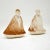 A beautiful and unusual pair of clay sculptures, these date from around the 1960-70s. They are unsigned but have a most...