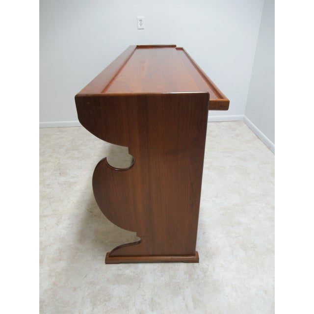 Wood Vintage Solid Teak Mid Century Bar Mid Century Liquor Custom For Sale - Image 7 of 13