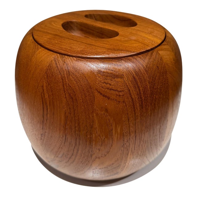 Vintage Dansk Designs Teak Wood Ice Bucket Jens Quistgaard Ihq For Sale