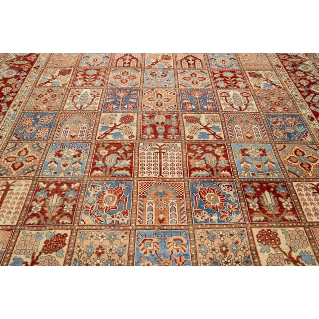1920s Persian 1920s Bakhtiari Multicolor Wool Rug With Allover Pattern For Sale - Image 5 of 9
