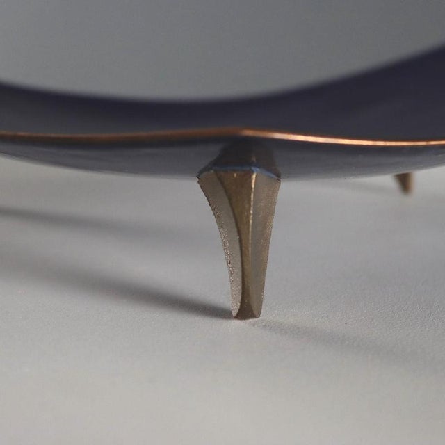 Metal Enamelled Copper Centerpiece attributed to Studio Del Campo For Sale - Image 7 of 10