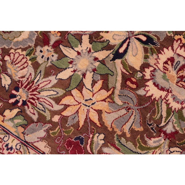 Intricate Shabby Chic 1990's Pak-Persian Brown/Beige Wool Rug - 8'2'' X 10'6'' For Sale In New York - Image 6 of 9