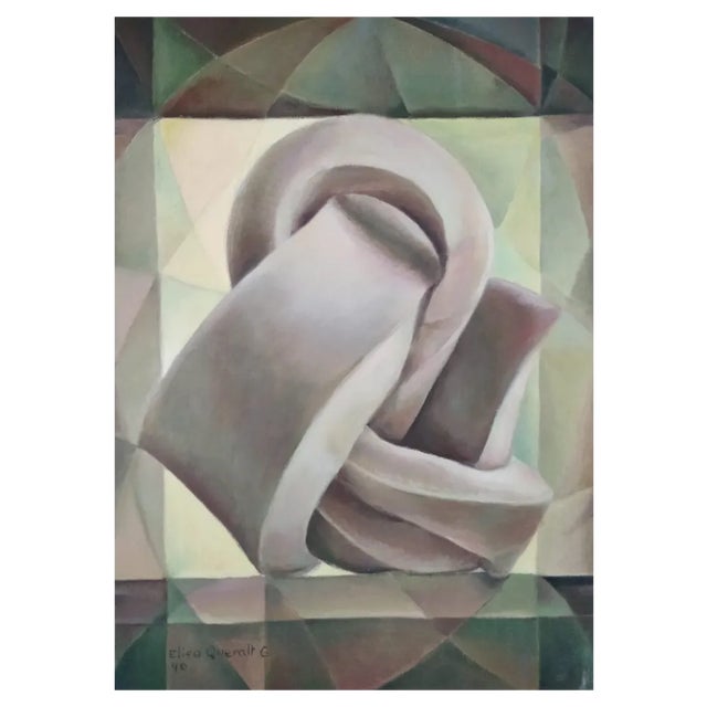 Elisa Queralt, Composition, 1990, Oil on Canvas For Sale