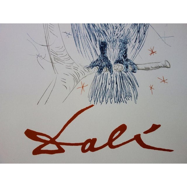 Salvador Dali, The Blue Owl, Signed Lithograph For Sale - Image 6 of 7