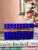 1960s Cobalt Italian Opaline glass casket with gold mounts and scalloped sides For Sale - Image 4 of 16