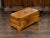 English 1890s Camphor Wood Small Trunk with Brass Accents and Bracket Feet For Sale - Image 4 of 10