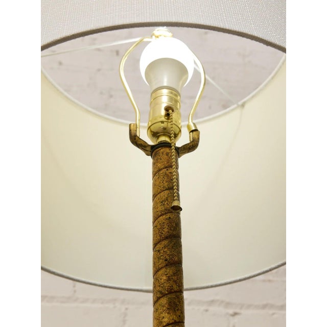 Vintage Hollywood Regency Floor Lamp With Integrated Glass Table For Sale - Image 9 of 9