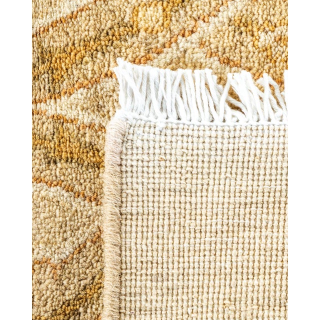 2000 - 2009 Eclectic, One-of-a-Kind Hand-Knotted Area Rug - Ivory, 9' 1" x 12' 2" For Sale - Image 5 of 8
