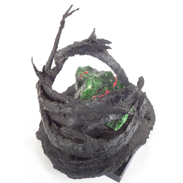 Margaret Reventlow, American born London, 1915 - 2014, "Ten Fathoms Deep", (swimming fish) bronze with green and red slag...