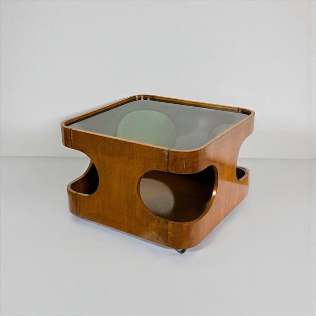 Vintage Space Age Sculptural Coffee Table in Curved Wood, Italy, 1970s For Sale - Image 18 of 18