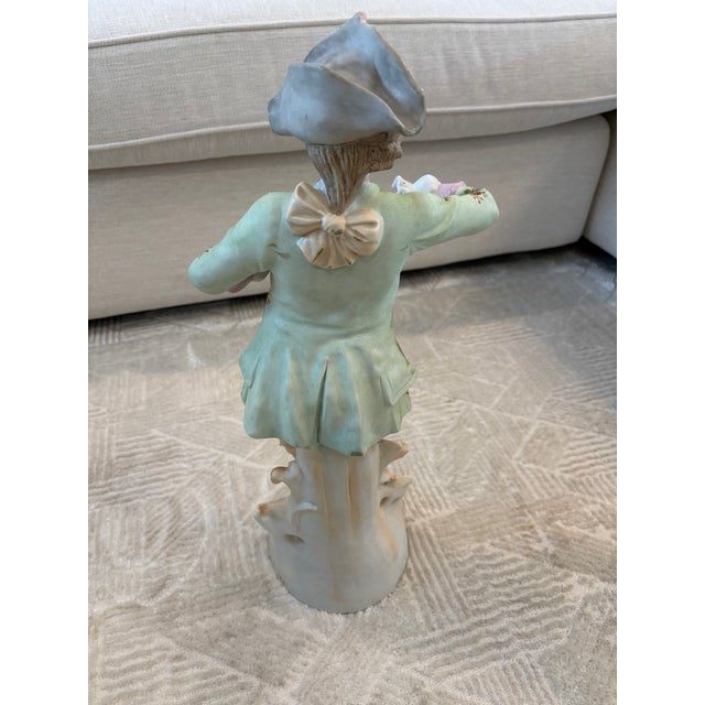 Mid 19th Century Pair of 19th Century Continental Porcelain Figurines For Sale - Image 5 of 7