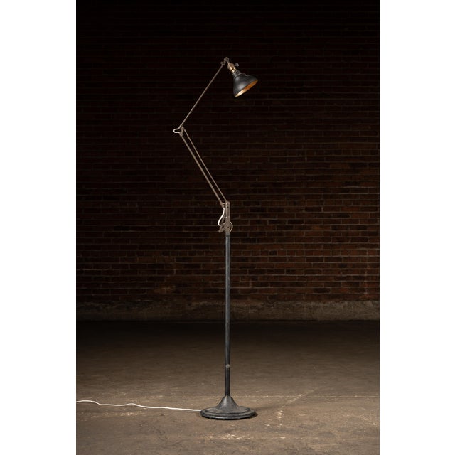 Vintage Industrial Dazor Articulated Floor Lamp For Sale - Image 4 of 12