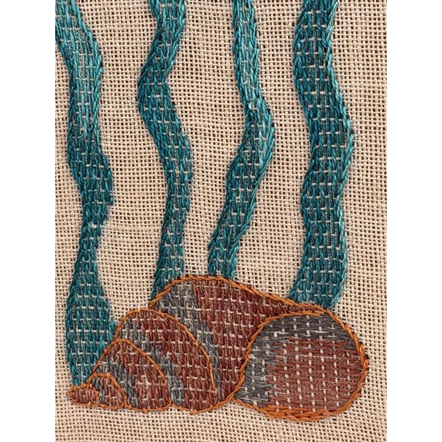 Mid-Century Modern Maritime Wall Art with Embroidered Fish, Sweden, 1970s For Sale - Image 10 of 14