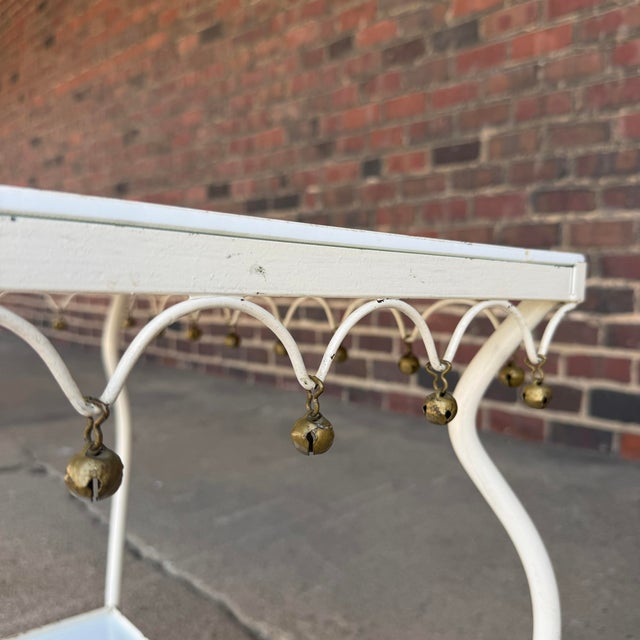 Rare Salterini Patio Side Table Vitro Lite White Glass For Sale - Image 12 of 12