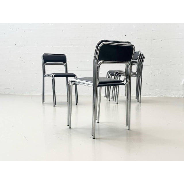 Vintage Italian Bauhaus-Style Stackable Chair, 1980s For Sale - Image 12 of 15