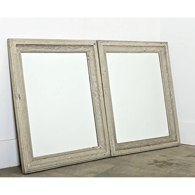 19th Century French 19th Century Mirrors in Painted Frames - A Pair For Sale - Image 5 of 8