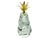 This stunning crystal pineapple is a delightful example of late 20th-century design. It features a clear, faceted crystal...