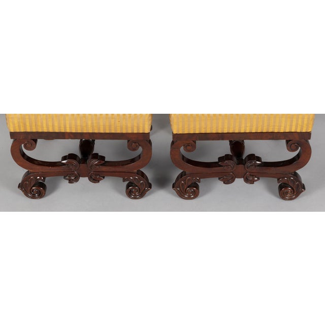Early 19th Century Pair of American Classical Footstools For Sale In Boston - Image 6 of 8