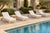 Contemporary Outdoor Bamboo-Style Chaise Lounges by Michael Taylor, Set of 4 For Sale - Image 3 of 4