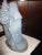Traditional Vintage 1988 Sandstone Concrete Power Blue Father Christmas With Tree For Sale - Image 3 of 8