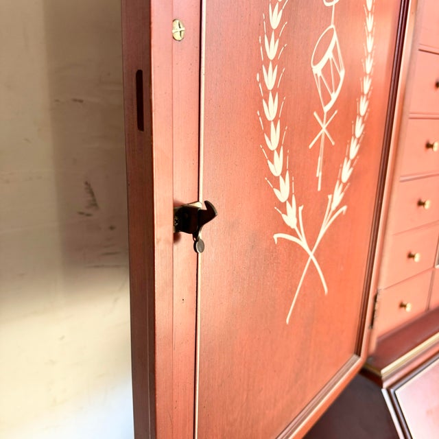 Vintage Georgian Red Secretary Desk For Sale - Image 11 of 12