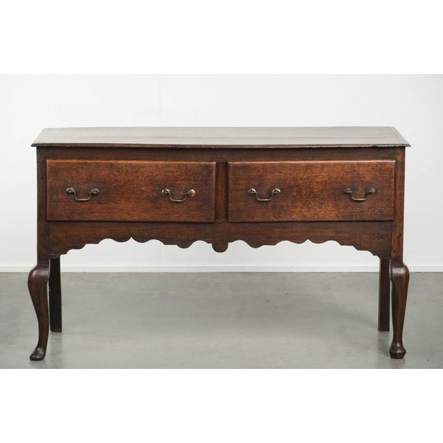 Offered by ByThijs: this beautifully sized antique 18th-century English oak dresser/sideboard with brass handles and...