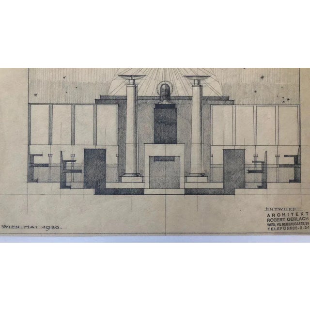 Freemasons Lodge Schwindgasse Working Drawings by Architects, Vienna, 1930, Set of 4 For Sale - Image 10 of 18