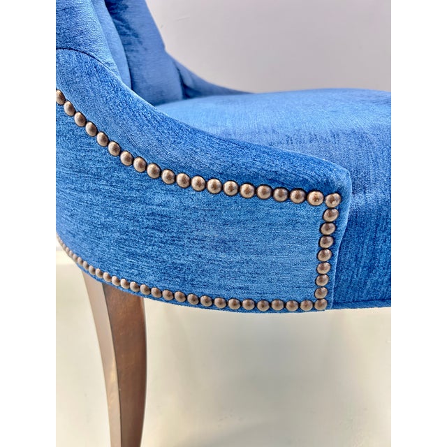 Blue Upholstered Chair from Baker, 2010s For Sale - Image 10 of 11
