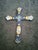 1970s Gorgeous Talavera Mexico Folk Art Crucifix Cross For Sale - Image 5 of 6
