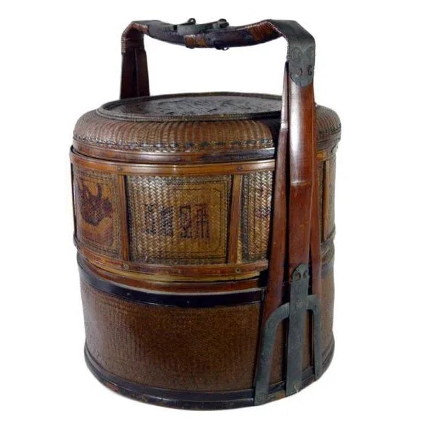 Chinese Woven Wedding Basket For Sale - Image 9 of 10