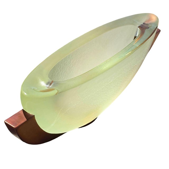 Designed by contemporary glass artist George Bucquet, this sculptural winged bowl beautifully blends art and function. The...