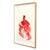 Abstract The Red Dress 9 - Framed Original Red Abstract Figurative Ink Painting on French Linen Paper For Sale - Image 3 of 9