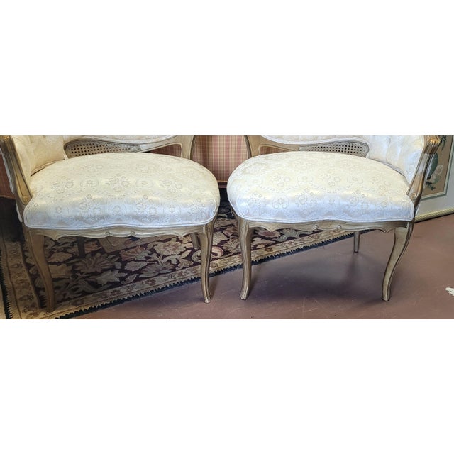 Art Deco Pair Hollywood Regency 1950s Matched Pair of Leaf Chairs For Sale - Image 3 of 12