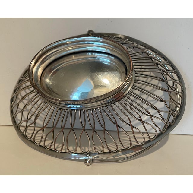 Early 19th Century Old Sheffield Plate Wirework Basket For Sale - Image 6 of 6