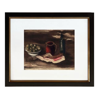 Vlaminck Lithograph 22 Still Life With Bacon 1958 Framed For Sale