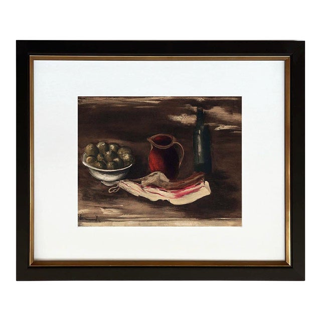 Vlaminck Lithograph 22 Still Life With Bacon 1958 Framed For Sale