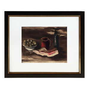 Vlaminck Lithograph 22 Still Life With Bacon 1958 Framed