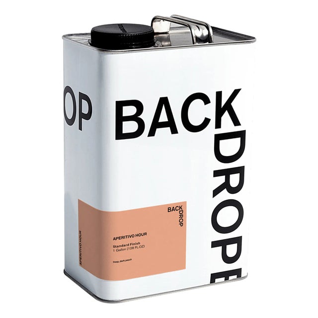 BACKDROP Standard Finish Interior Paint in Apertivo Hour (Deep, Dark Peach) - 1 Gallon For Sale In Los Angeles - Image 6 of 6