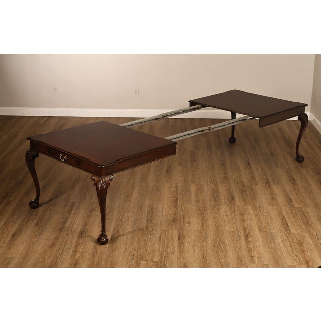 Late 20th Century Henredon Rittenhouse Square Collection Chippendale Style Mahogany Expandable Dining Table For Sale - Image 5 of 18