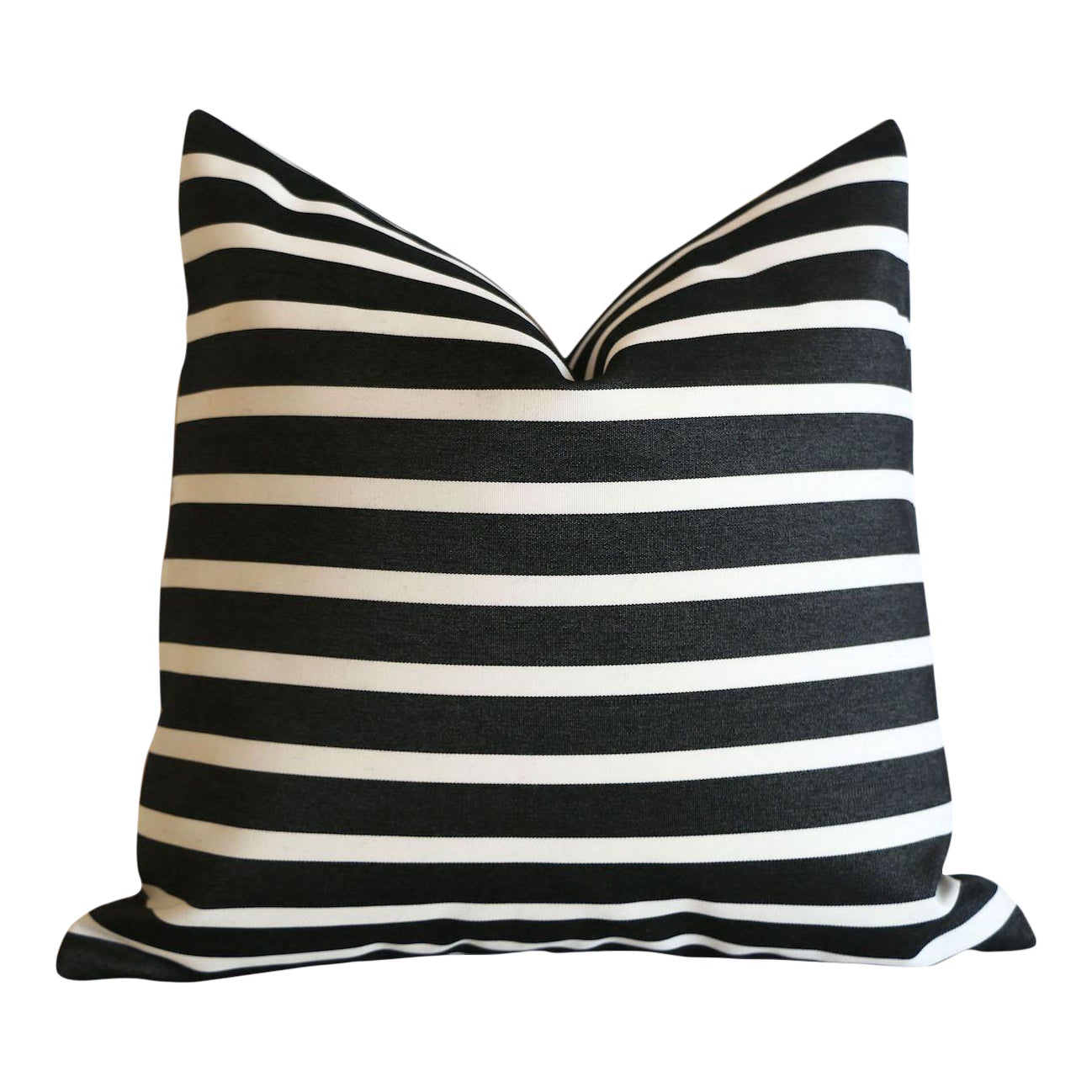 Sunbrella Outdoor Black Striped Pillow Cover 18x18 Chairish